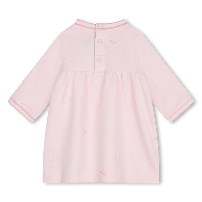 Kleid mit gestreiftem Rippbund BOSS M&Auml;DCHEN