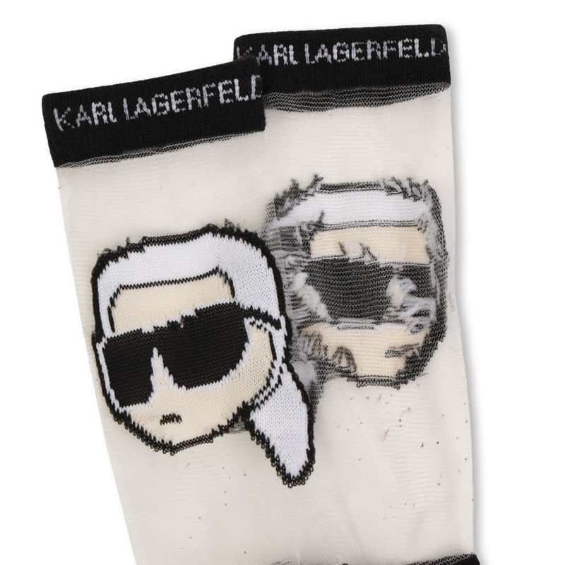 Socken mit Ajourmuster KARL LAGERFELD KIDS 
                        M&Auml;DCHEN
