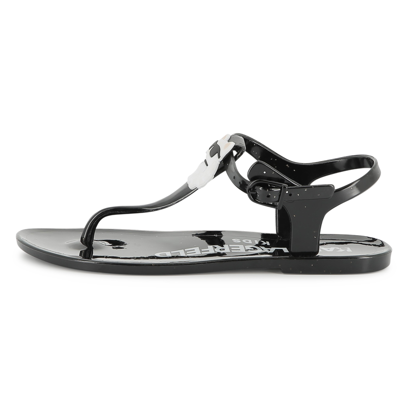 Schnallen-Sandalen mit Badge KARL LAGERFELD KIDS 
                        M&Auml;DCHEN