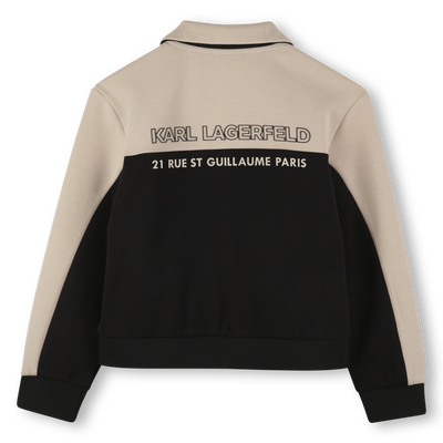 Zweifarbige Strickjacke KARL LAGERFELD KIDS JUNGE