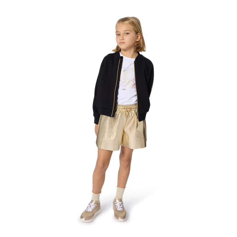 Goldene Shorts aus Kunstleder BOSS 
                        M&Auml;DCHEN