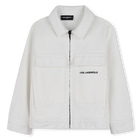 Jeansjacke mit reissverschluss KARL LAGERFELD KIDS 
                    JUNGE