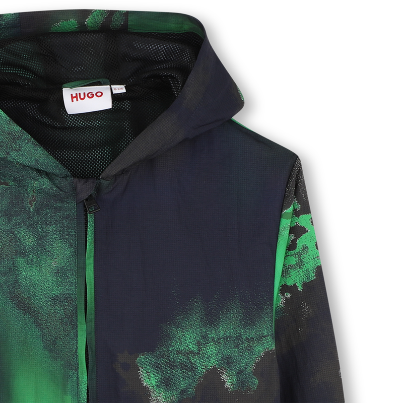 Kapuzen-Windjacke mit Print HUGO 
                        JUNGE