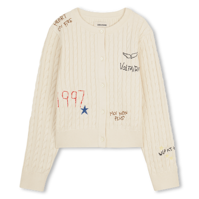 STRICKJACKE MIT ZOPFMUSTER ZADIG & VOLTAIRE M&Auml;DCHEN