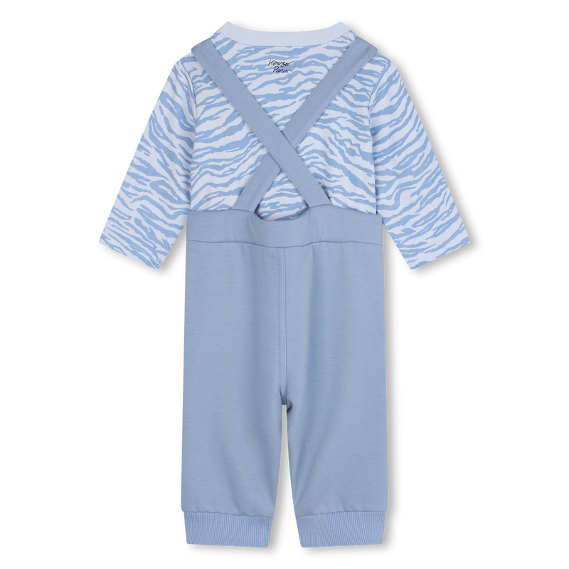 T-Shirt und Baumwoll-Latzhose KENZO KIDS 
                        JUNGE