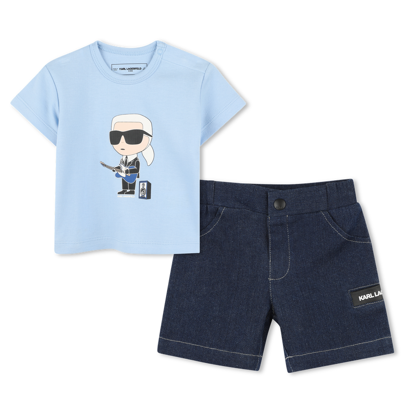 Set aus T-Shirt und Bermudas KARL LAGERFELD KIDS 
                        JUNGE