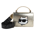 Handtasche aus feinnarbigem, beschichtetem Textil KARL LAGERFELD KIDS 
                    M&Auml;DCHEN