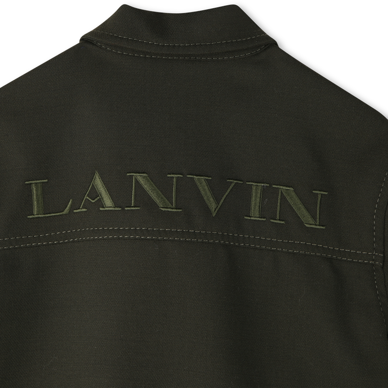 Besticktes bedrucktes Hemd mit Lai-Logo LANVIN 
                        MÄDCHEN