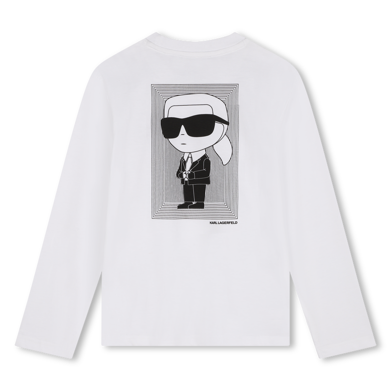 Lang&auml;rmliges Baumwoll-T-Shirt KARL LAGERFELD KIDS 
                        JUNGE