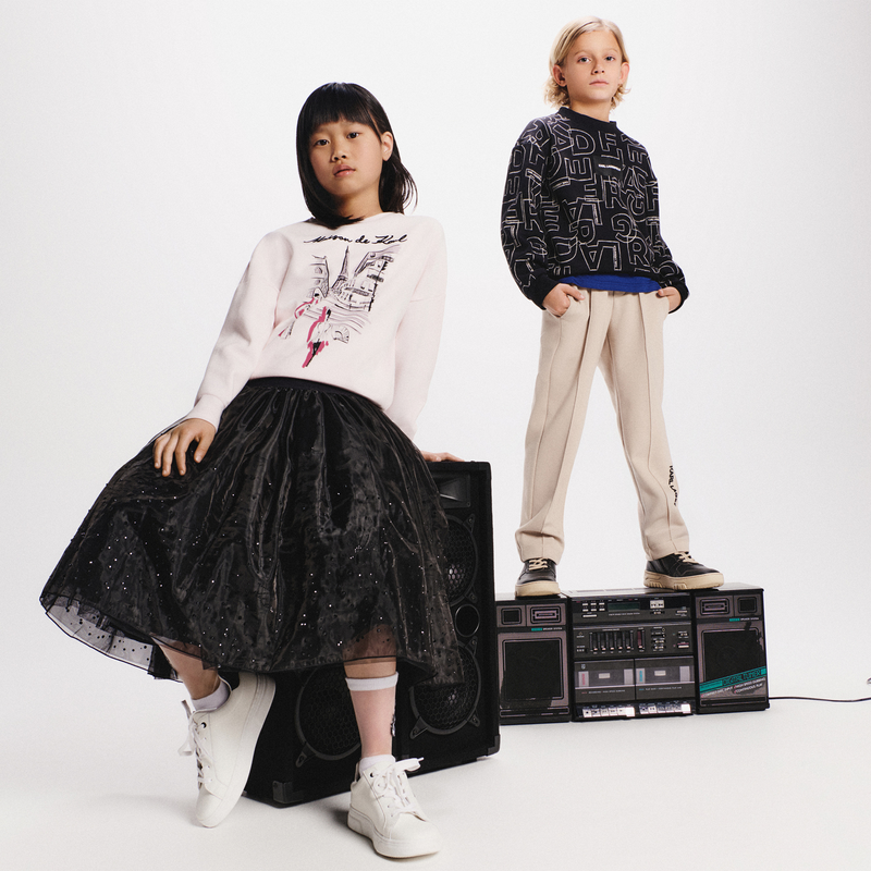 Lang&auml;rmeliges Sweatshirt KARL LAGERFELD KIDS 
                        M&Auml;DCHEN