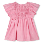 Besticktes Baumwollsatin-Kleid KENZO KIDS 
                    M&Auml;DCHEN