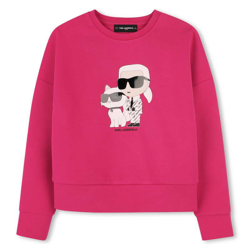 Bedrucktes Sweatshirt KARL LAGERFELD KIDS 
                        M&Auml;DCHEN