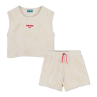 Croptop und Shorts aus Frottee KENZO KIDS 
                    M&Auml;DCHEN