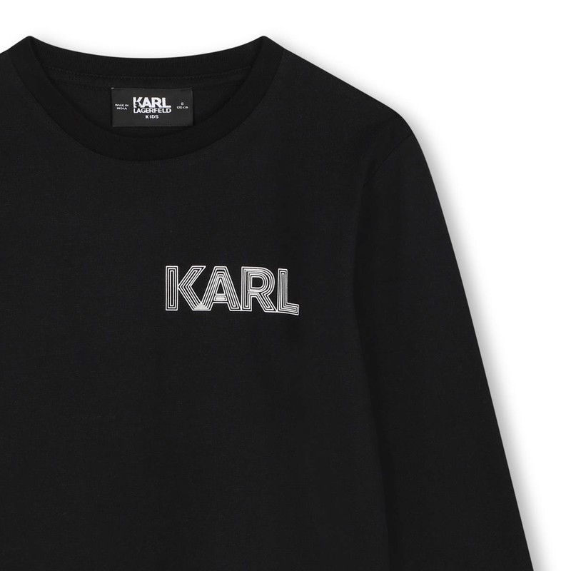 Lang&auml;rmliges Baumwoll-T-Shirt KARL LAGERFELD KIDS 
                        JUNGE