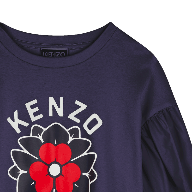 T-Shirt aus zwei Materialien KENZO KIDS 
                        M&Auml;DCHEN