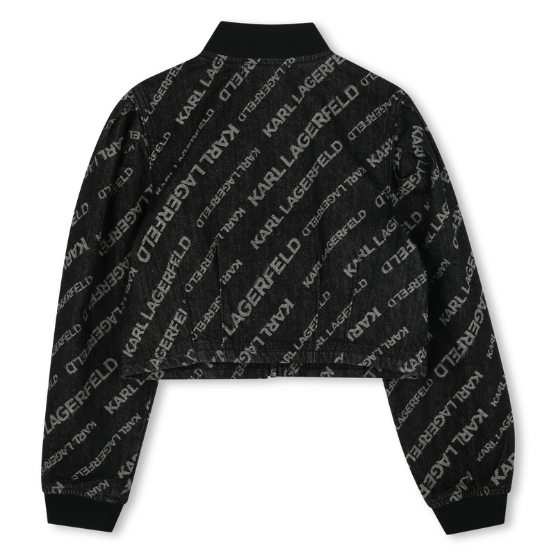 Jeansjacke mit Puff&auml;rmeln KARL LAGERFELD KIDS 
                        M&Auml;DCHEN