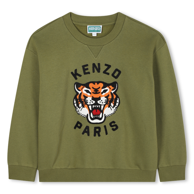 Sweatshirt aus ungeb&uuml;rstetem Fleece KENZO KIDS 
                        JUNGE