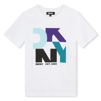 Kurzarm-T-Shirt aus Baumwolle DKNY JUNGE