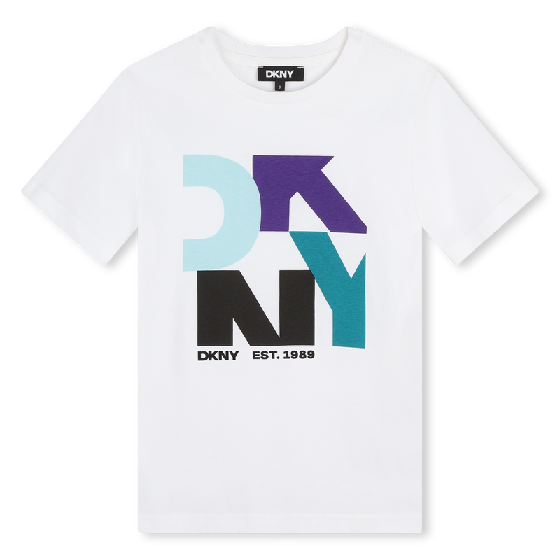 Kurzarm-T-Shirt aus Baumwolle DKNY 
                        JUNGE