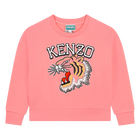 Besticktes Baumwoll-Sweatshirt, FUCHSIA, hi-res