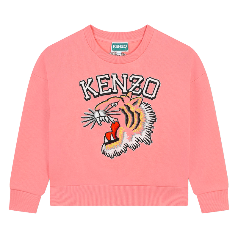 Besticktes Baumwoll-Sweatshirt KENZO KIDS 
                        M&Auml;DCHEN