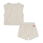 Croptop und Shorts aus Frottee KENZO KIDS 
                    M&Auml;DCHEN