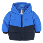 Zweifarbige Kapuzen-Steppjacke BOSS 
                    JUNGE