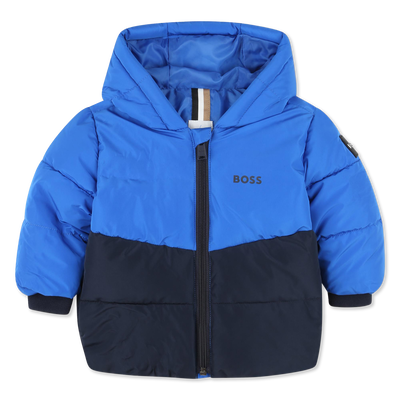 Zweifarbige Kapuzen-Steppjacke BOSS JUNGE
