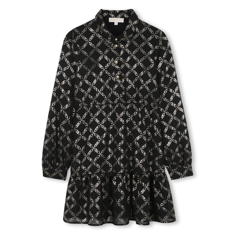 Lang&auml;rmeliges Kleid aus Polyester MICHAEL KORS 
                        M&Auml;DCHEN