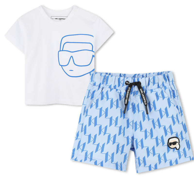 Set aus Shorts &amp; T-Shirt KARL LAGERFELD KIDS 
                        JUNGE