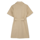 Kurz&auml;rmeliges Kleid aus Twill MICHAEL KORS 
                    M&Auml;DCHEN