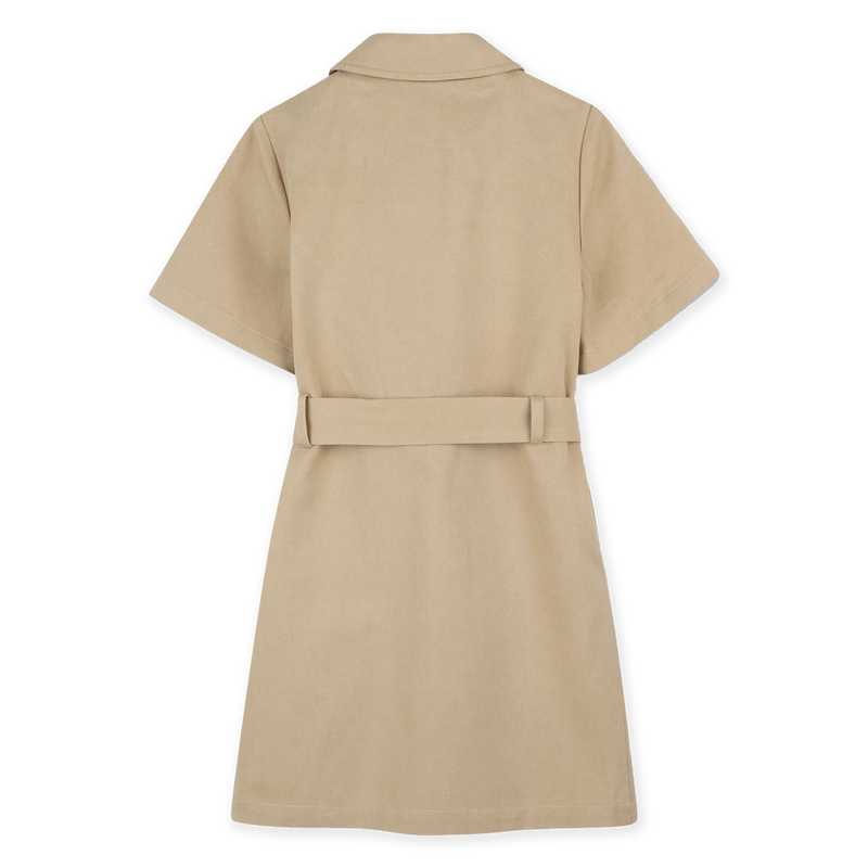 Kurz&auml;rmeliges Kleid aus Twill MICHAEL KORS 
                        M&Auml;DCHEN