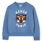 Sweatshirt aus ungeb&uuml;rstetem Fleece KENZO KIDS 
                    M&Auml;DCHEN