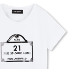 Bedrucktes T-Shirt KARL LAGERFELD KIDS 
                    M&Auml;DCHEN