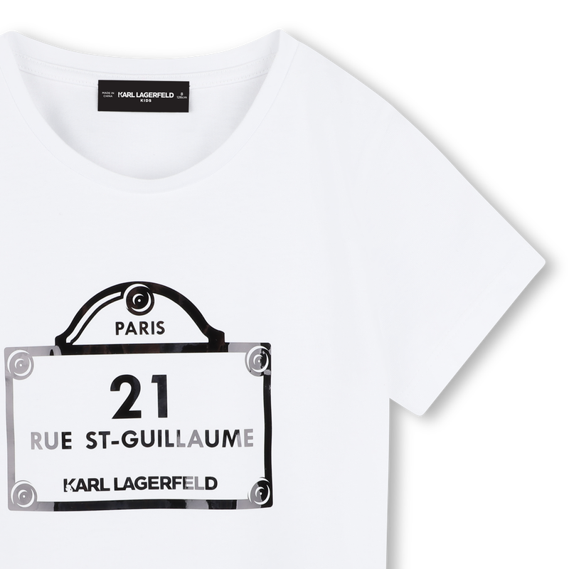 Bedrucktes T-Shirt KARL LAGERFELD KIDS 
                        M&Auml;DCHEN