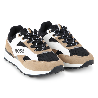 Leder-Sneakers zum Schn&uuml;ren BOSS JUNGE