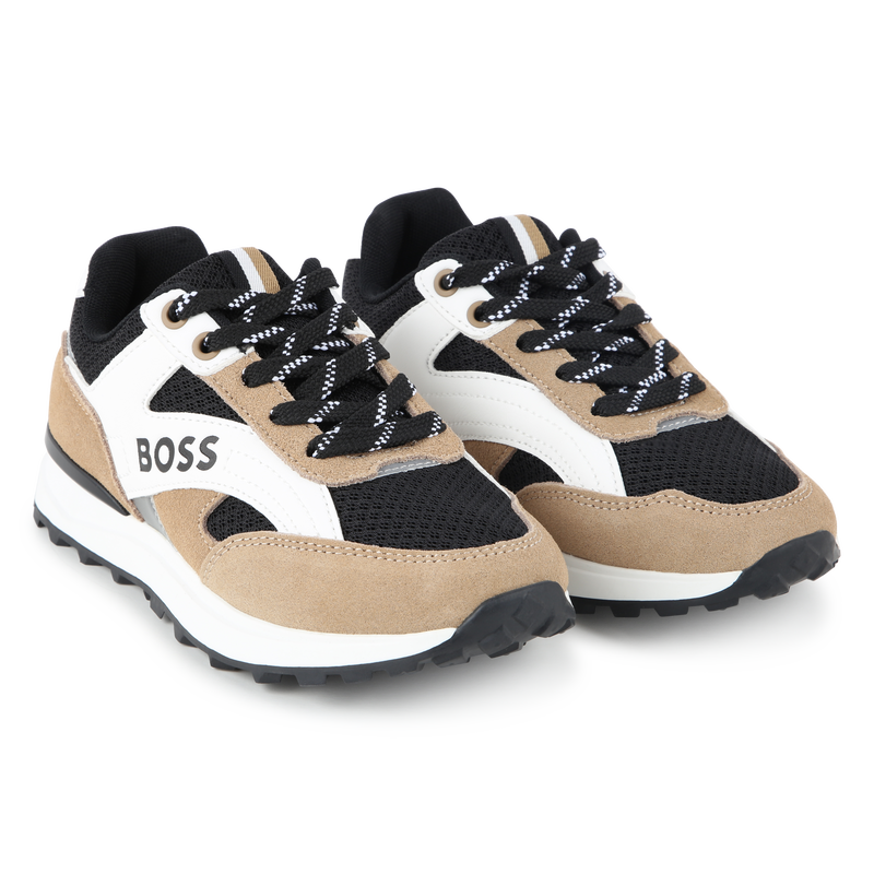 Leder-Sneakers zum Schn&uuml;ren BOSS 
                        JUNGE