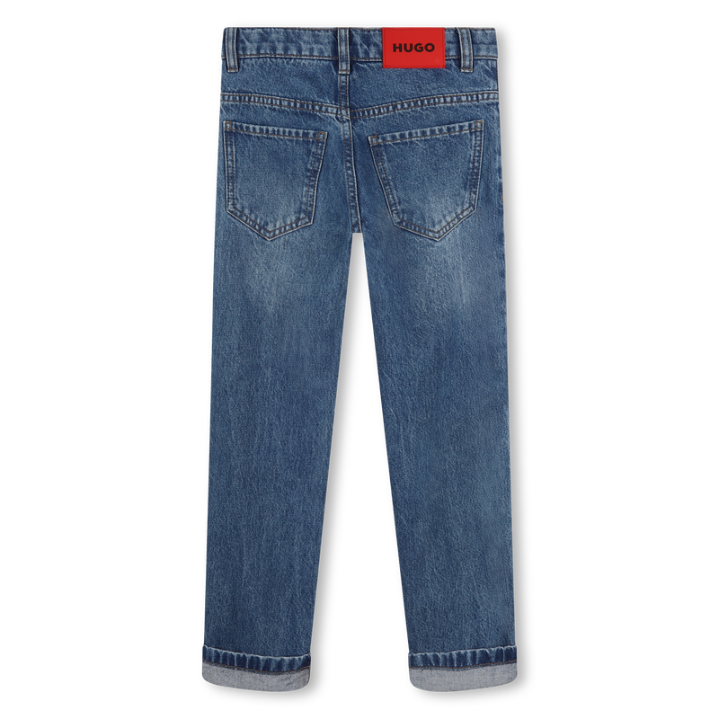Gerade Jeans aus Baumwolle HUGO 
                        JUNGE