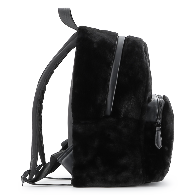 Kleiner Rucksack aus flauschigem Fleece KARL LAGERFELD KIDS 
                        M&Auml;DCHEN