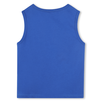 Baumwoll-Tanktop mit Logo KENZO KIDS JUNGE