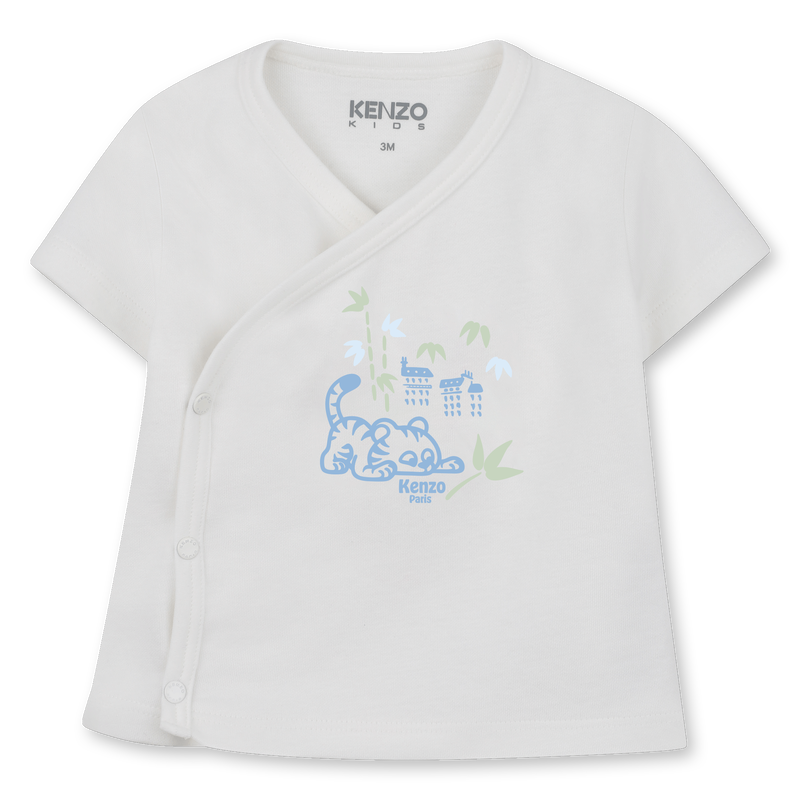 SET AUS T-SHIRT, BUCKET HAT UND SHORTS KENZO KIDS 
                        JUNGE
