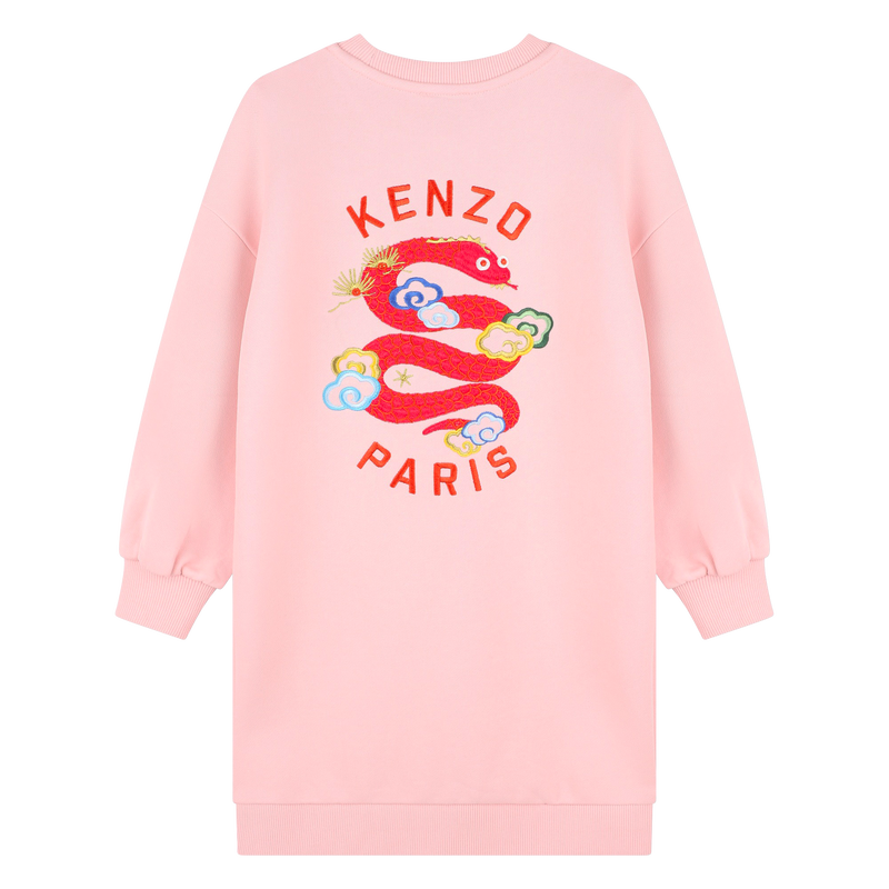 Gerades Kleid mit Stickereien KENZO KIDS 
                        M&Auml;DCHEN