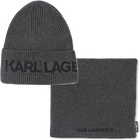 Strickm&uuml;tze + Halsw&auml;rmer Set KARL LAGERFELD KIDS 
                    JUNGE