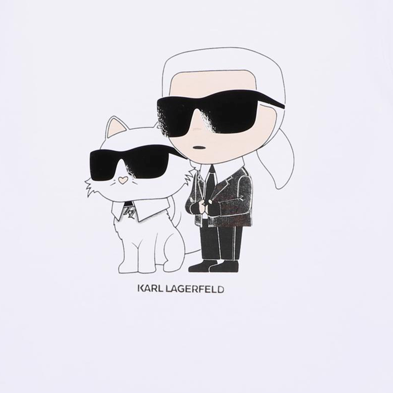 Langarmshirt mit Motiv KARL LAGERFELD KIDS 
                        M&Auml;DCHEN