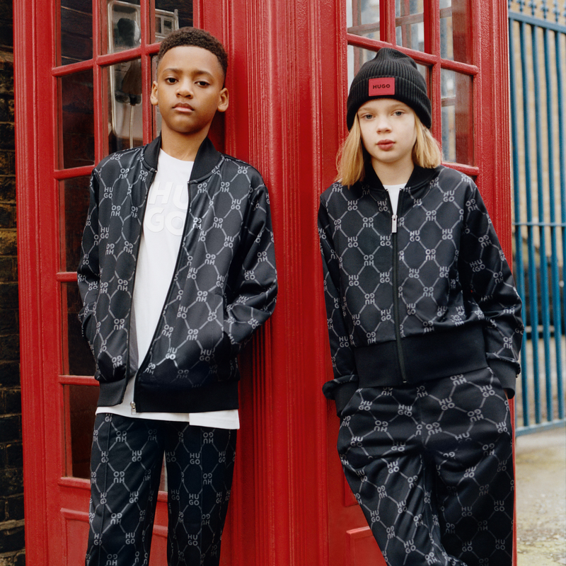 Sweatjacke aus Molton HUGO 
                        JUNGE