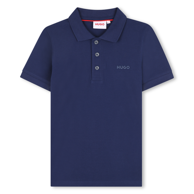Kurz&auml;rmliges Piqu&eacute;-Poloshirt HUGO 
                        JUNGE