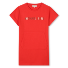 Kurz&auml;rmeliges Kleid, ORANGE, hi-res