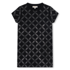 Kurz&auml;rmeliges Kleid mit Nieten MICHAEL KORS 
                    M&Auml;DCHEN