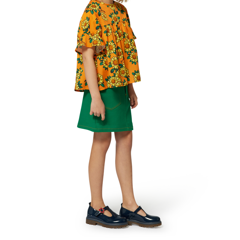 Kurzer Trapezrock mit Taschen KENZO KIDS 
                        M&Auml;DCHEN