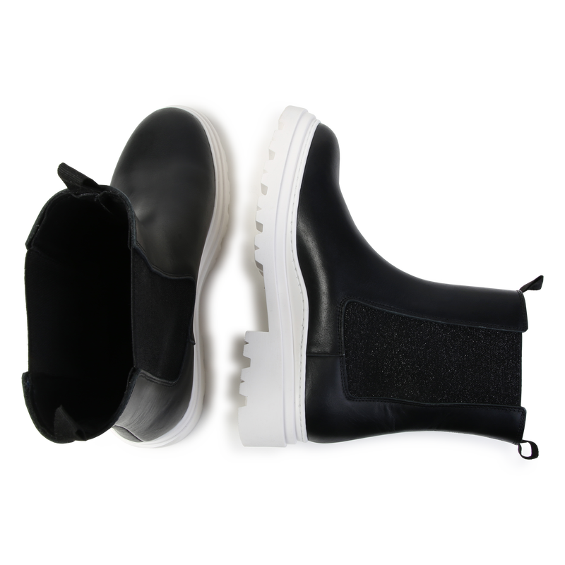 Leder-Stiefeletten KARL LAGERFELD KIDS 
                        M&Auml;DCHEN